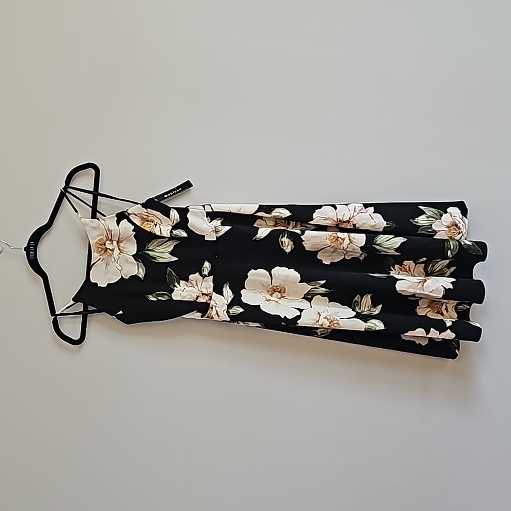 Monteau Floral Dress Black/White